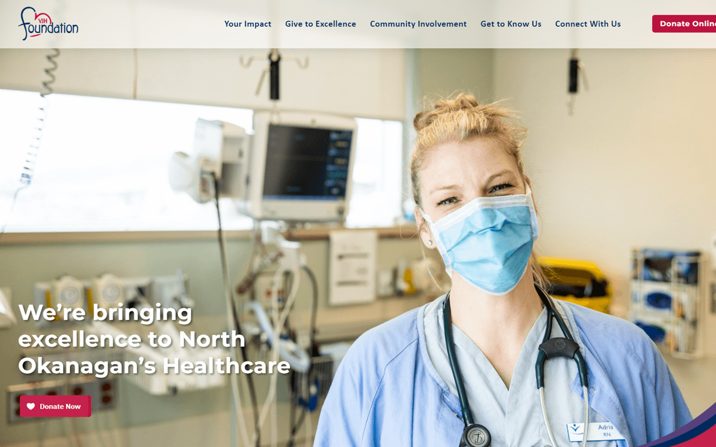 Vernon Jubilee Hospital Foundation website